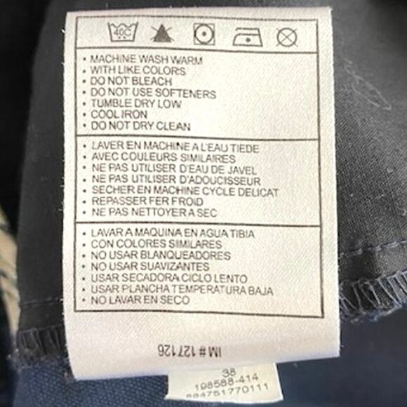 EUC NIKE GOLF Performance Chino Shorts Navy Blue Mens SZ 38 Preppy Sporty Casual - Picture 7 of 8